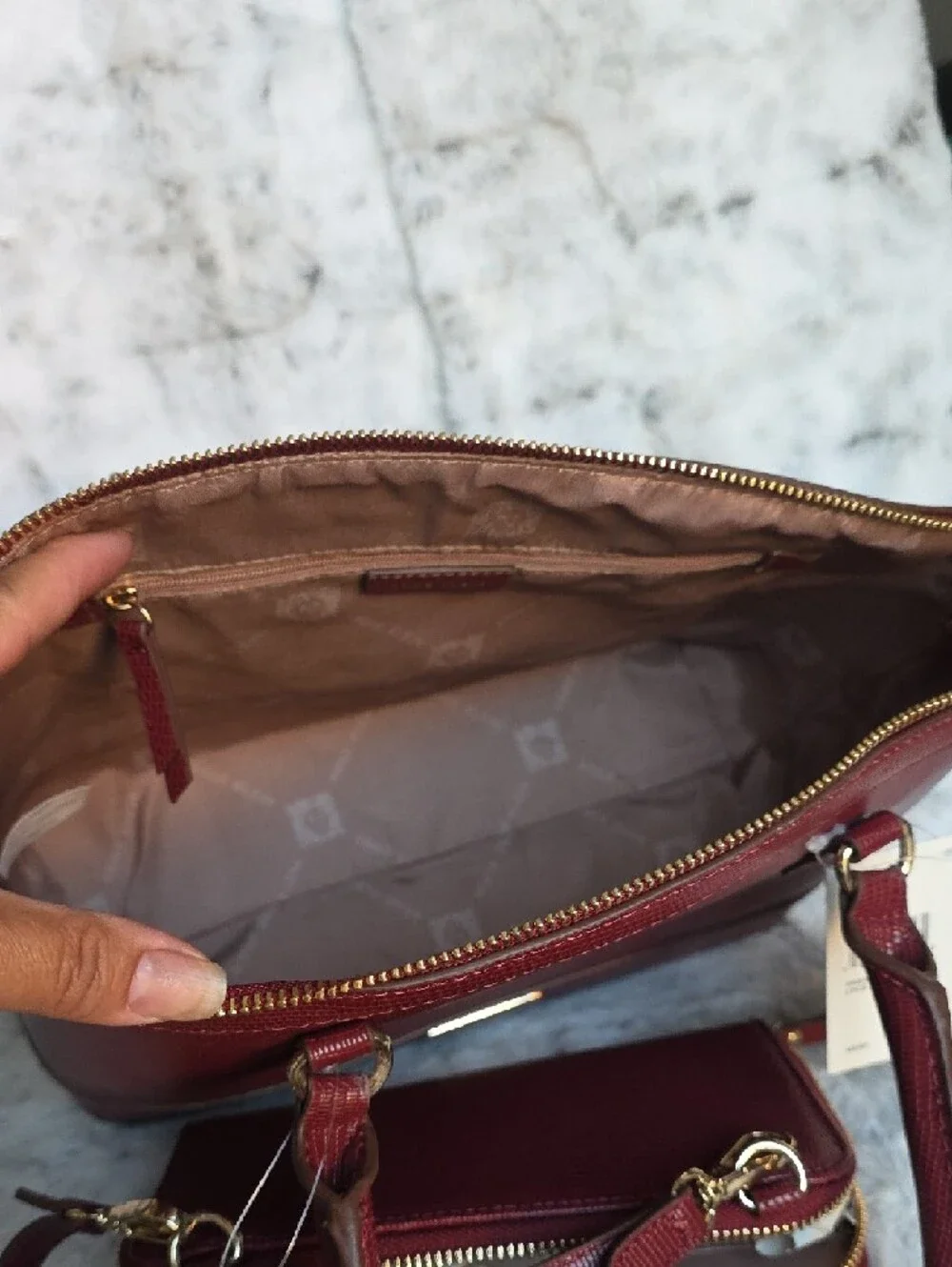 Anne Klein 2-piece satchel handbag and matching wallet set